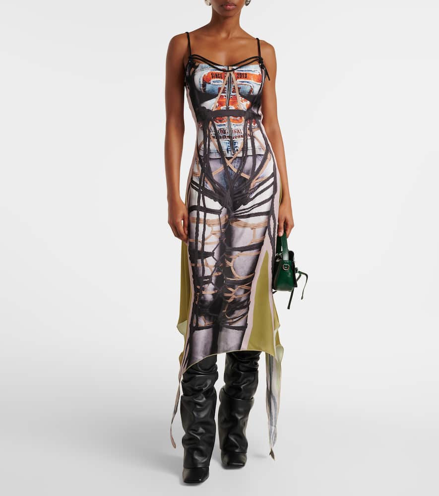 Y/Project Bondage printed midi dress