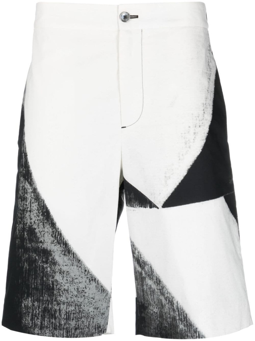 Printed Cotton Bermuda Shorts