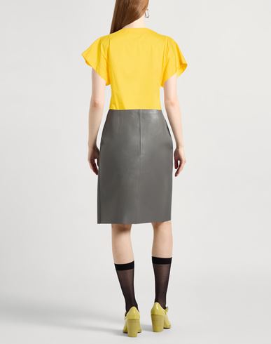 Woman Top Yellow Size 2 Cotton, Polyamide, Elastane