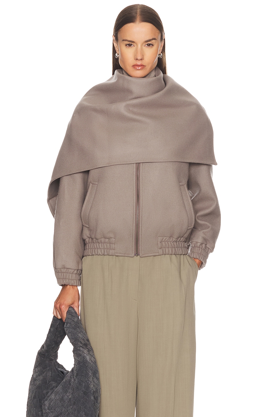 Aya Muse Tuli Jacket in Ash Brown - Grey. XS also in L