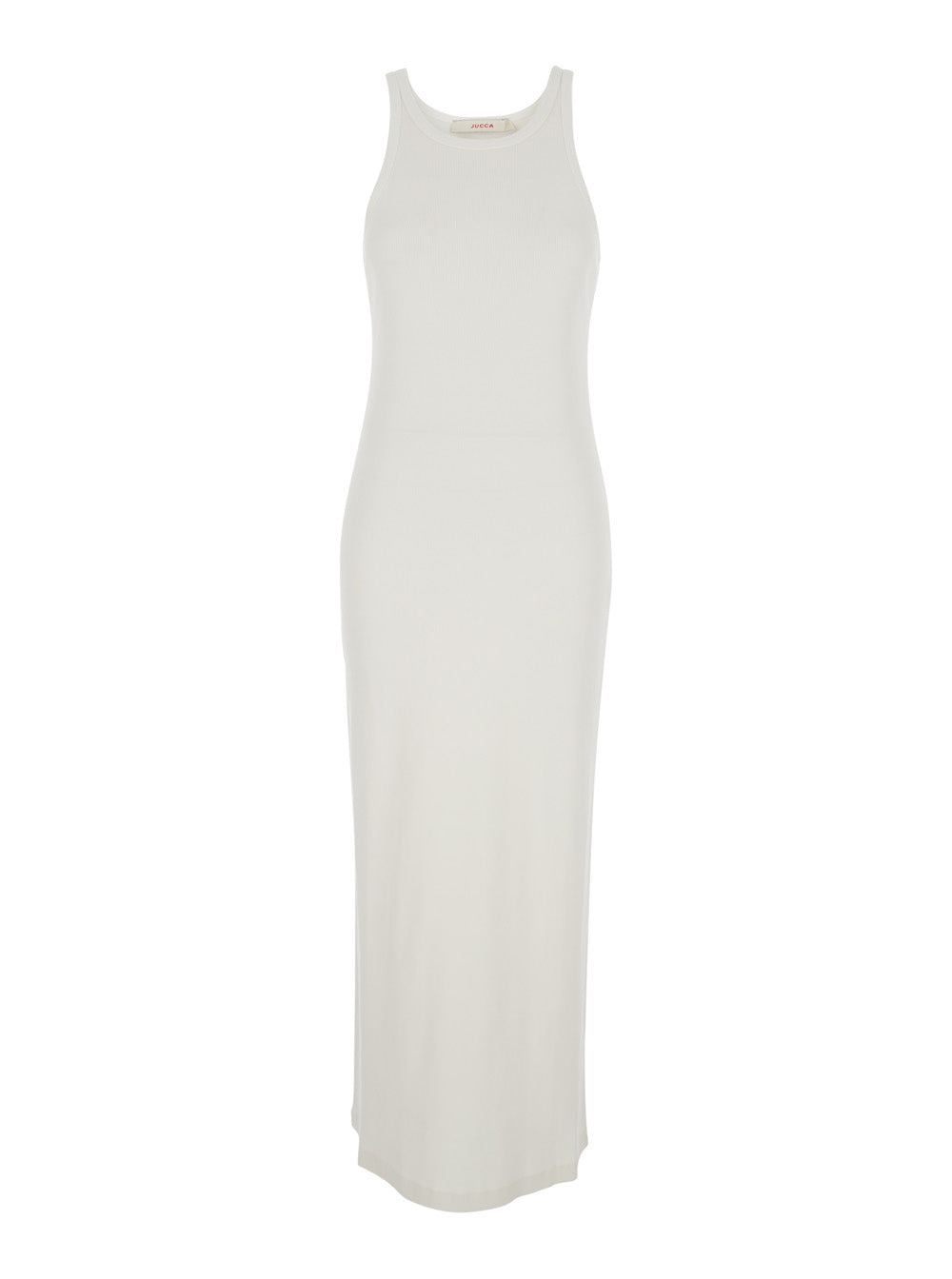 Viscose Sleeveless Dress — White