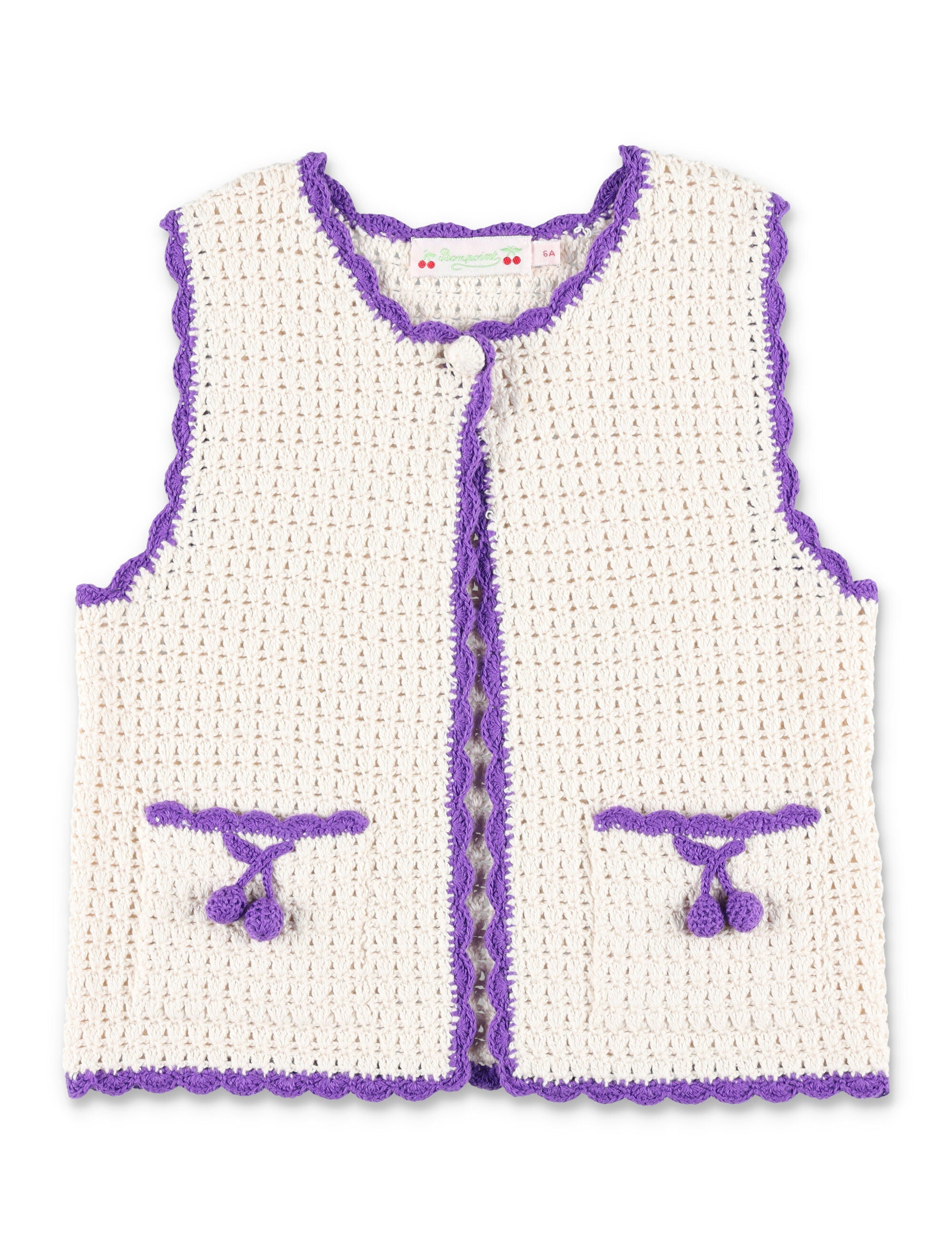 Laila Hand-crocheted Cotton Cardigan