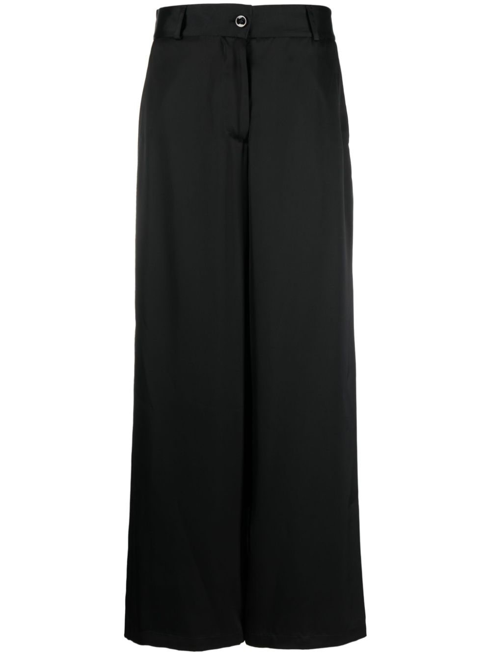 High-waisted wide-leg trousers - Black