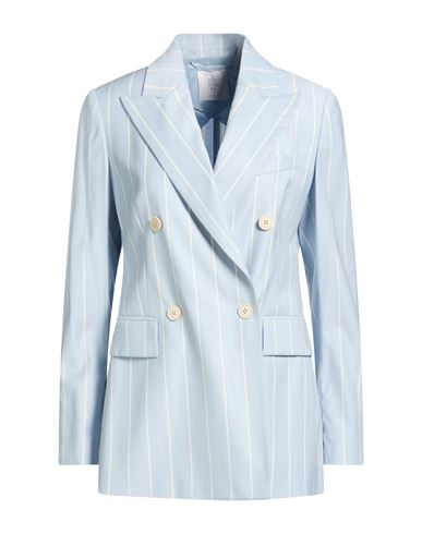 Woman Blazer Sky blue Size 2 Wool, Viscose, Elastane