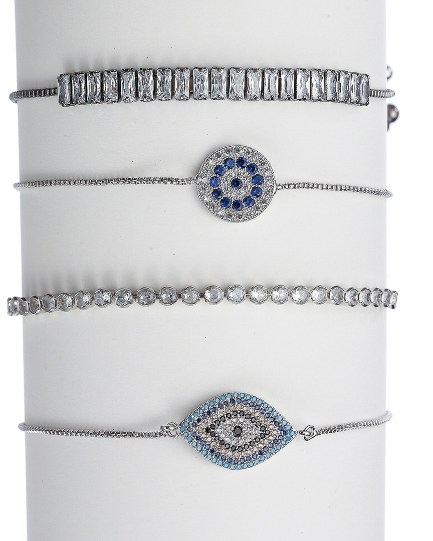 Luxe Collection CZ Evil Eye Set of Bracelets