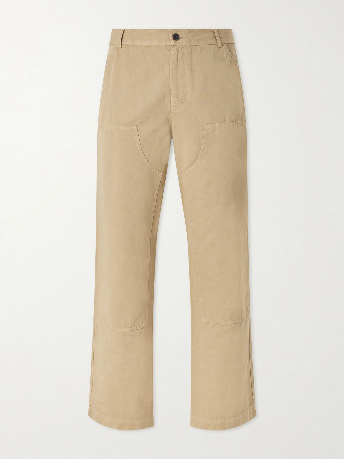 Straight-Leg Cotton and Linen-Blend Trousers - Men - Neutrals