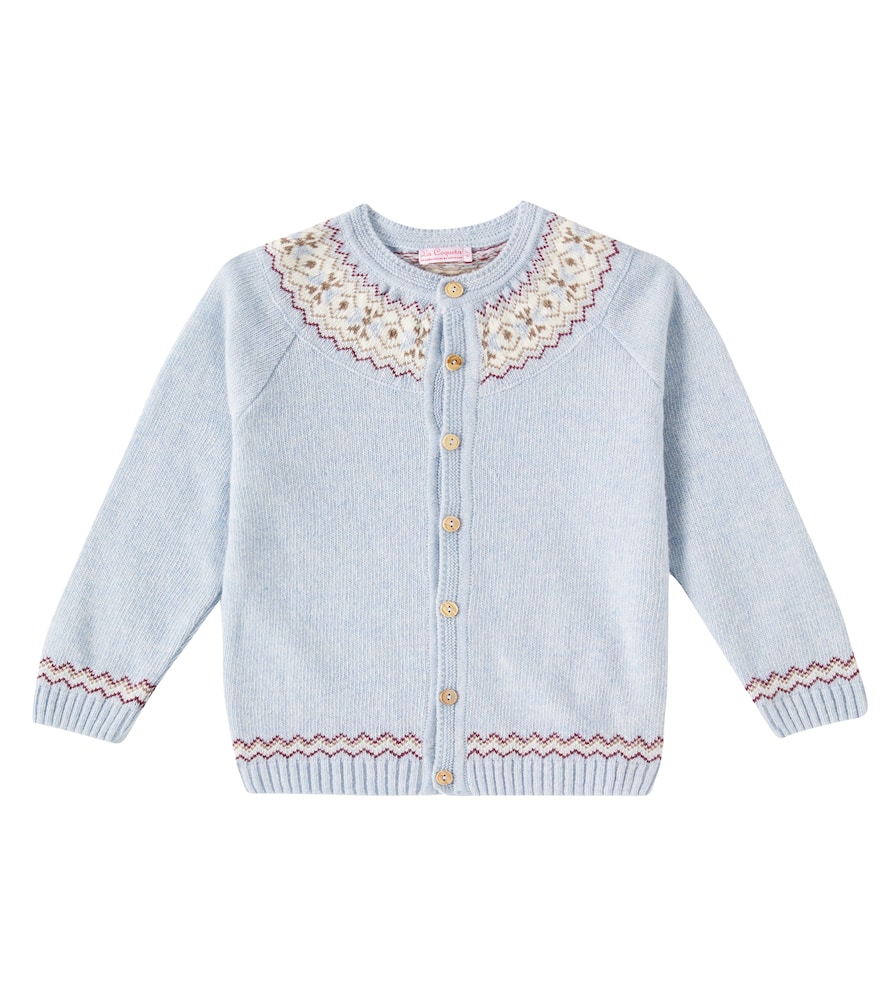 Fair Isle wool-blend cardigan