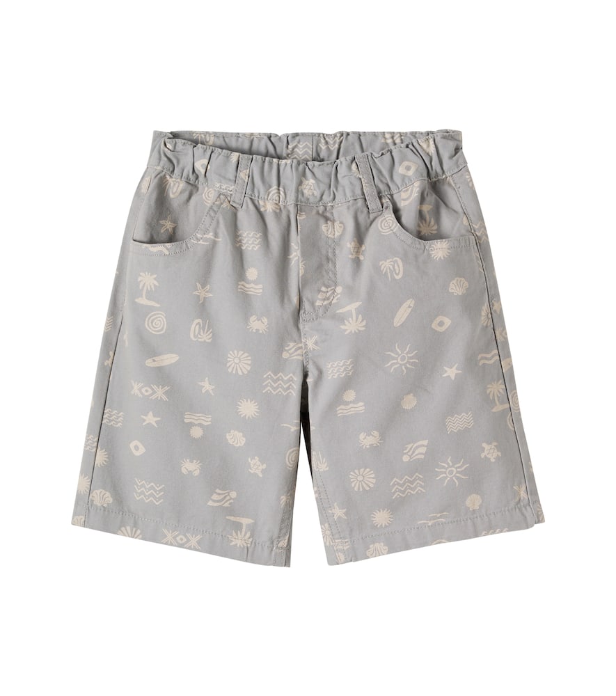 August printed cotton canvas shorts
