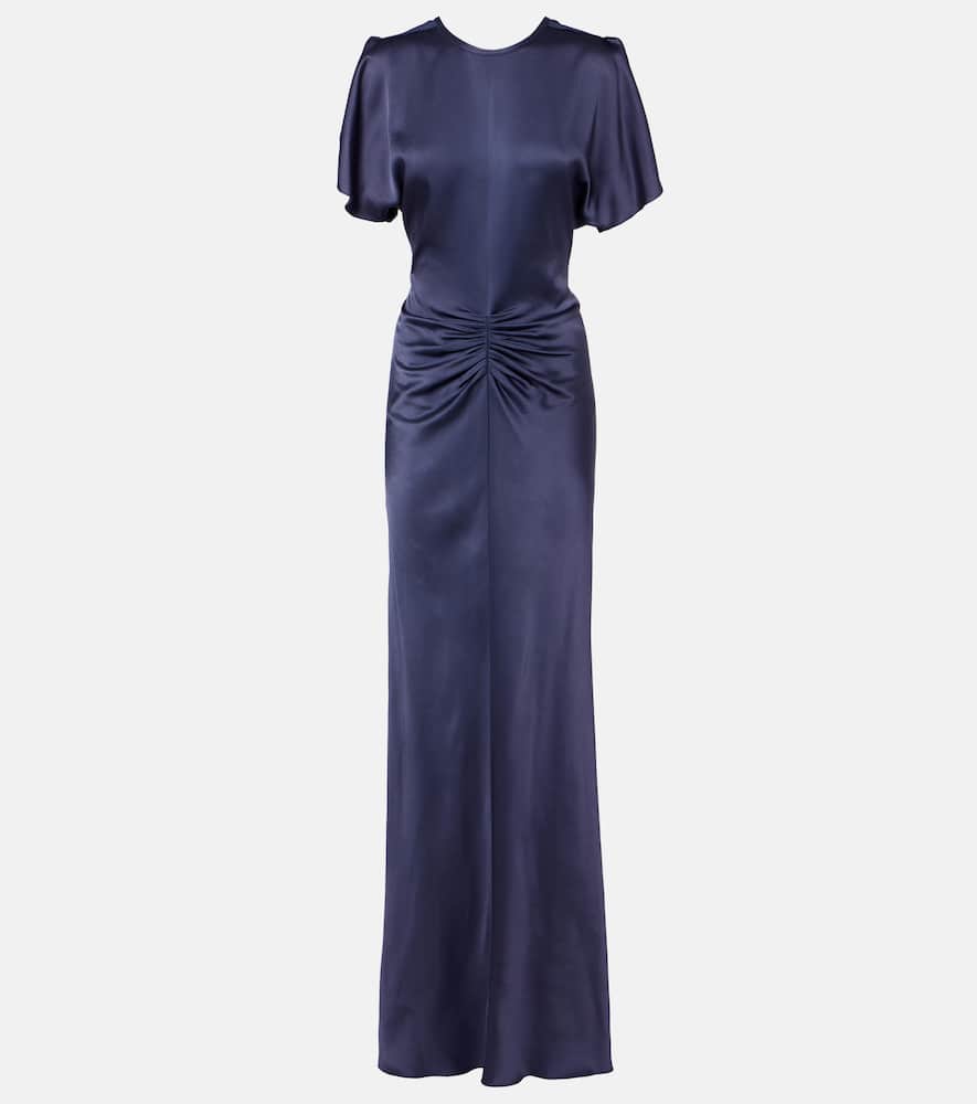 Isabella gathered satin gown