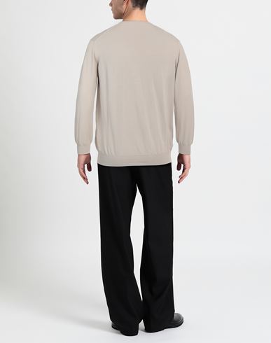 Man Sweater Beige Size 44 Cotton