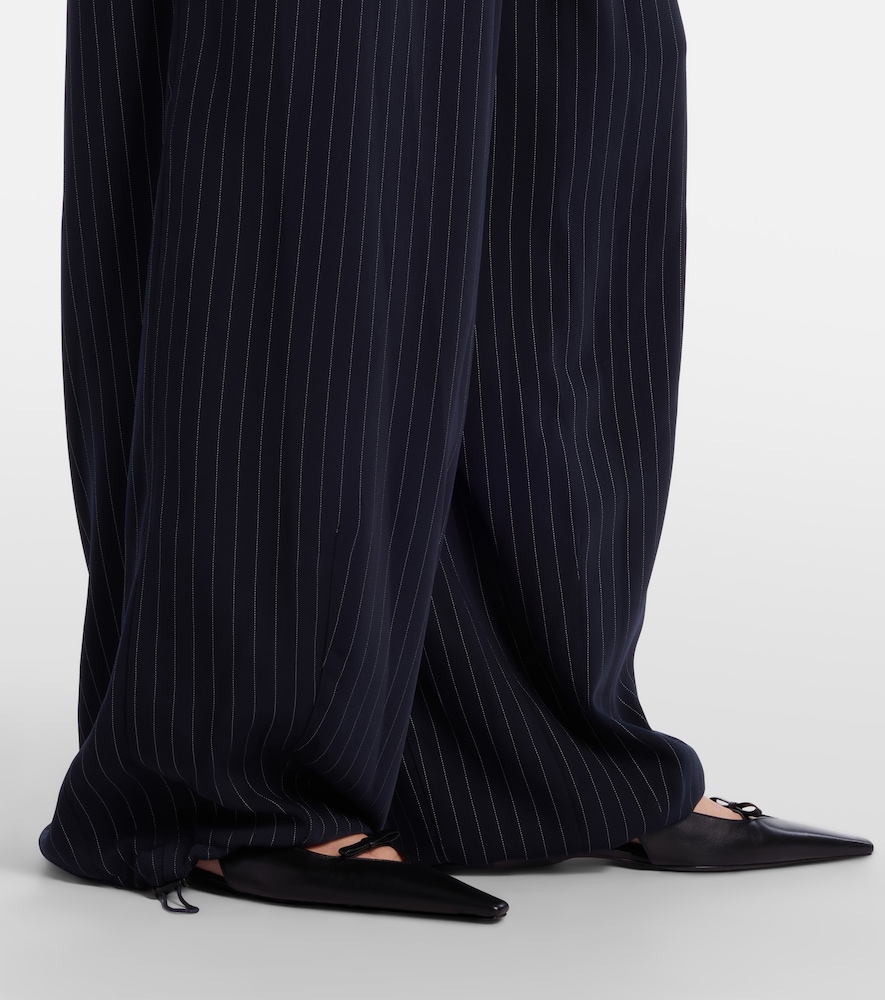 Oakdale pinstripe wide-leg pants