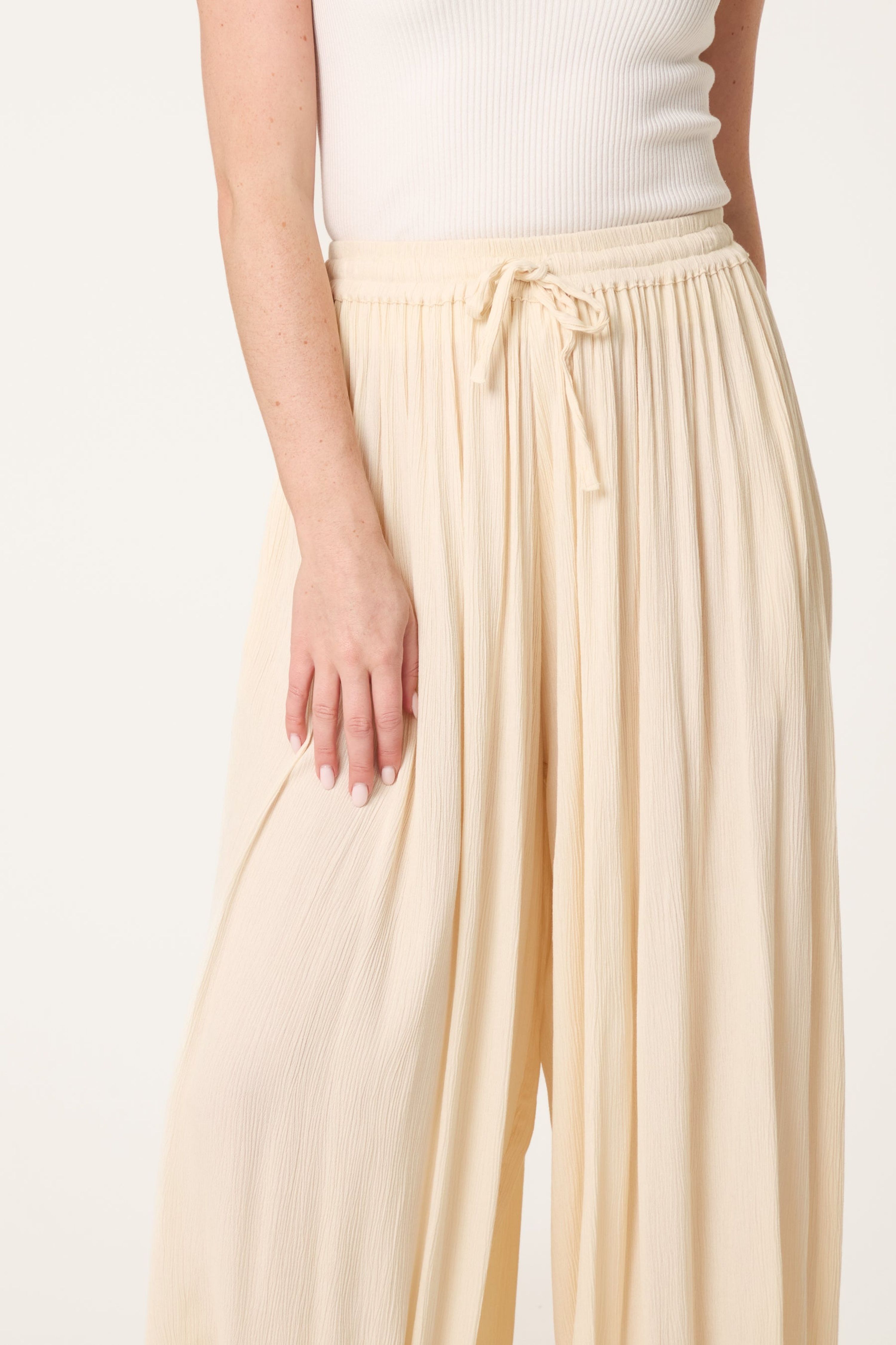 Blue Vanilla Women's Elasticated Waist Stone Slip On Trousers | : Mediu
