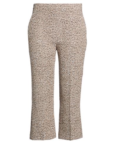 Woman Pants Beige Size 12 Virgin Wool, Cashmere