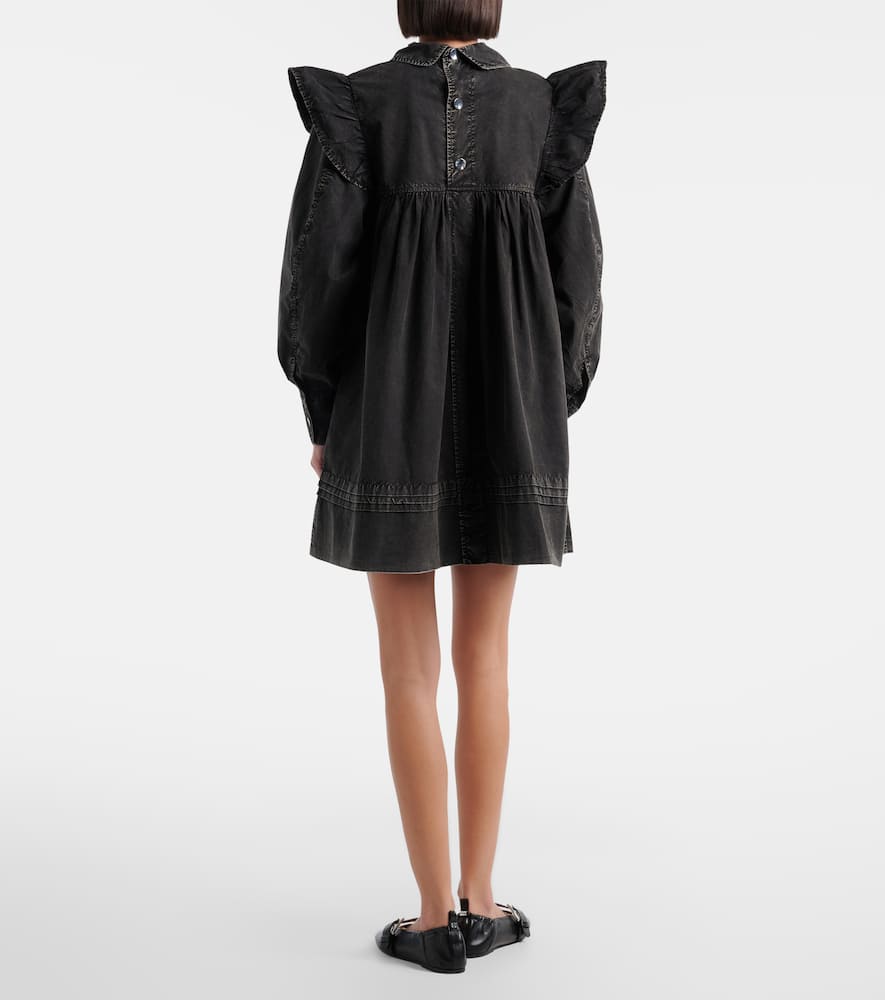 Ruffled cotton minidress