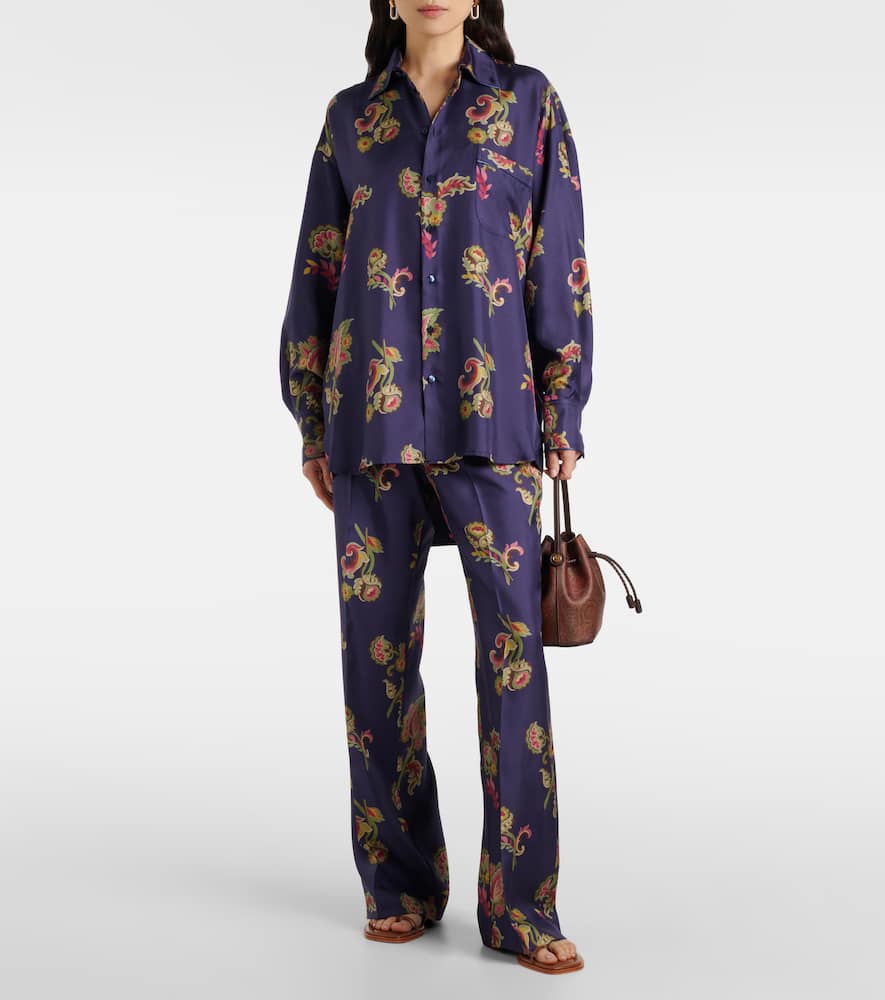 Silk palazzo pants
