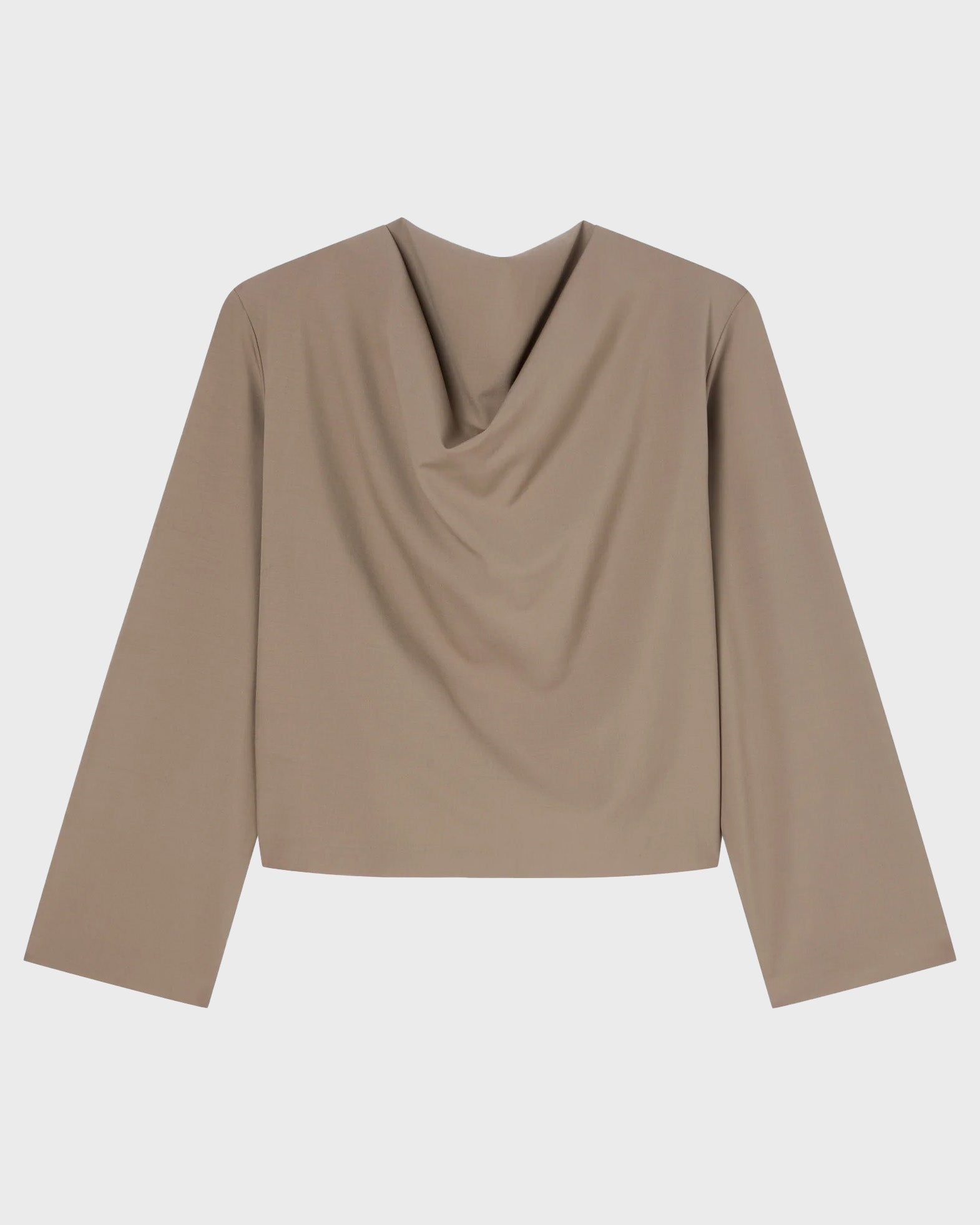 Róhe Top Draped Wool Khaki