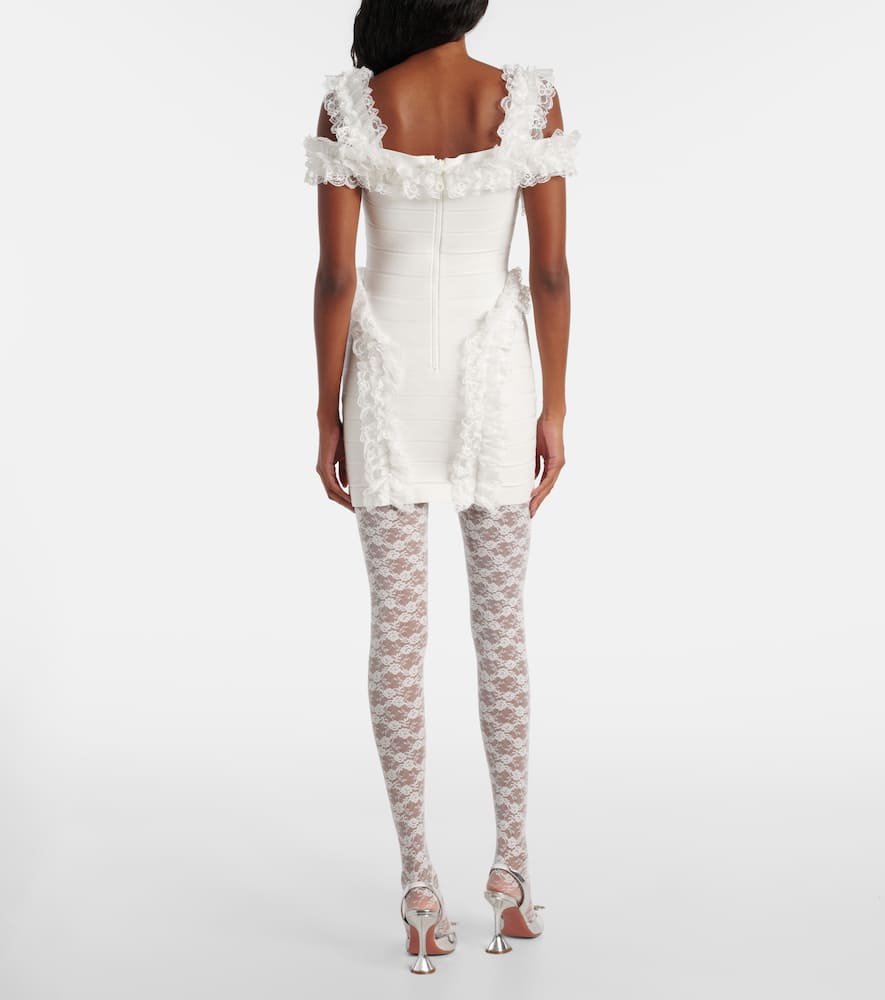 Self-Portrait Floral lace tights