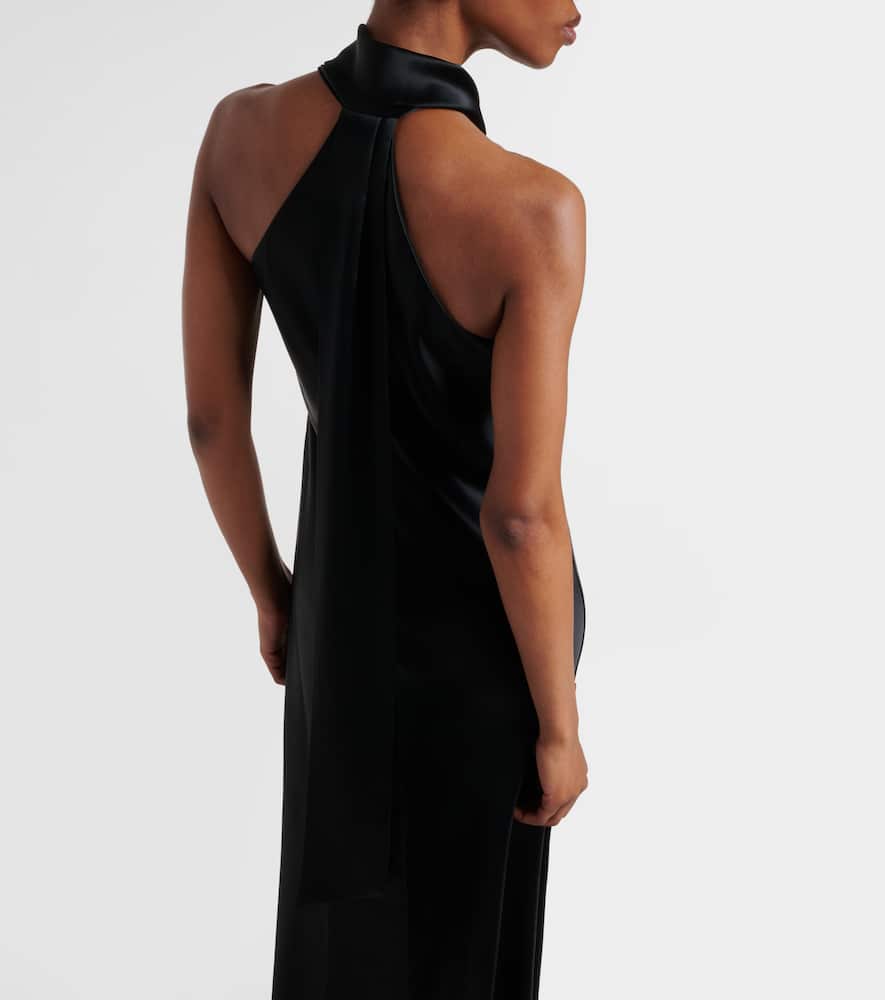 Galvan Satin halter neck gown