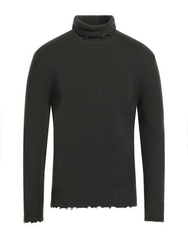 Man Turtleneck Dark green Size 36 Virgin Wool