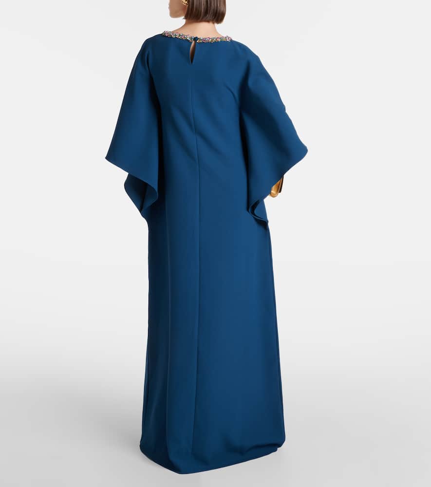 Amarella embellished crêpe gown