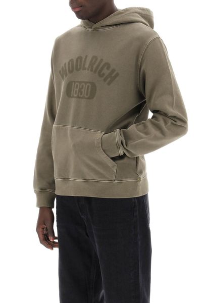 Woolrich Long Sleeved Logo Printed Hoodie
