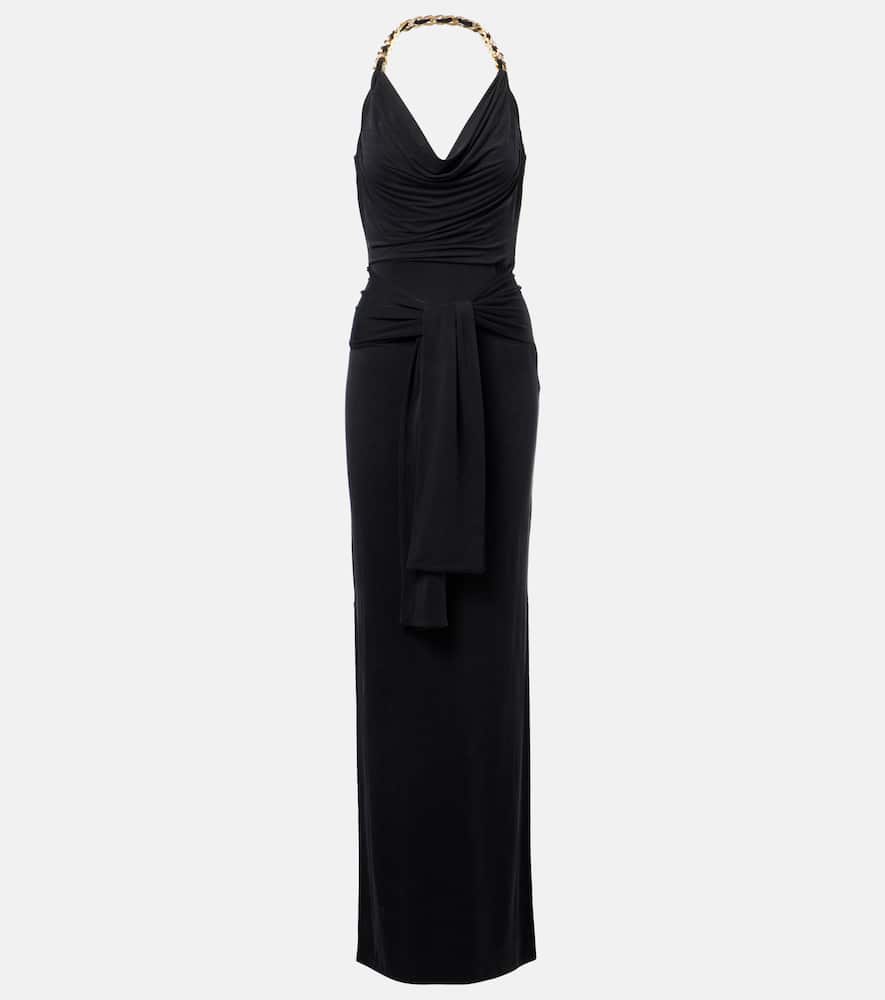 Draped gathered gown