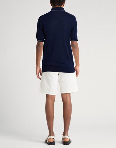 Man Polo shirt Midnight blue Size L Cotton
