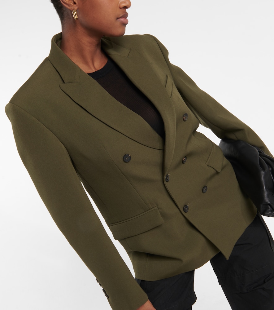 Double-breasted virgin wool blazer
