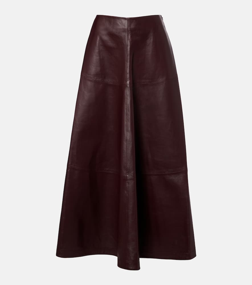 Varda leather maxi skirt