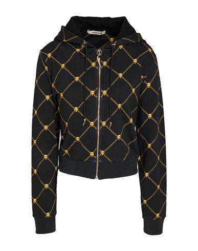Woman Sweatshirt Black Size L Cotton, Elastane