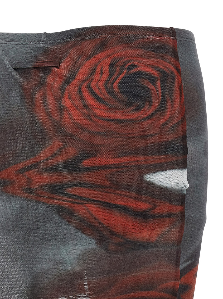 The Red Blurry Roses Bermuda And Short Multicolor