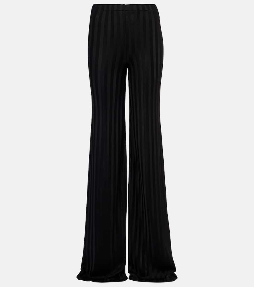 Knitted flared pants