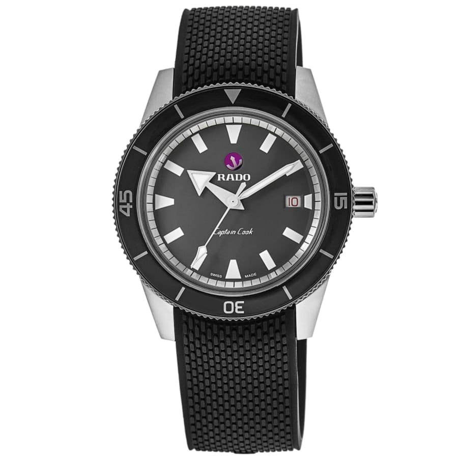 Captain Cook Automatic Grey Dial Rubber Strap Men's Watch R32505019