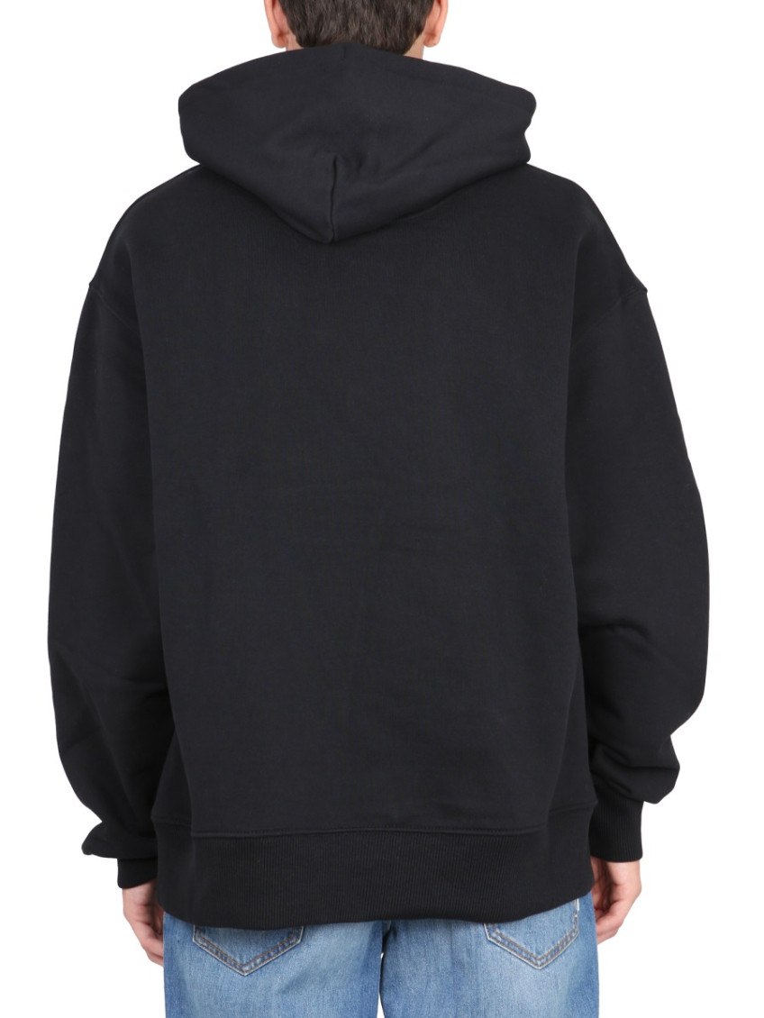 Black Logo Hood Sweatshirts