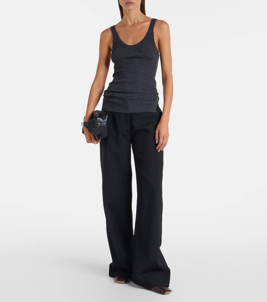 Ella ribbed-knit wool tank top