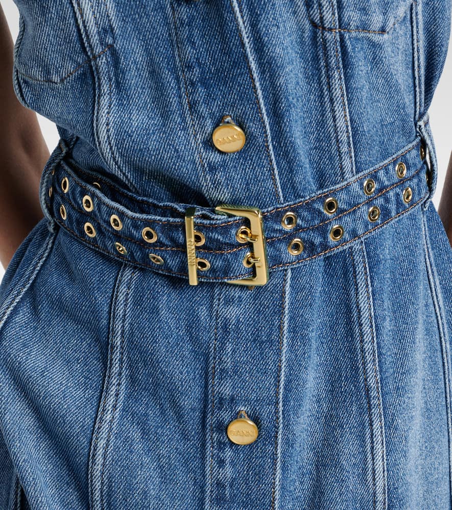 Denim midi dress
