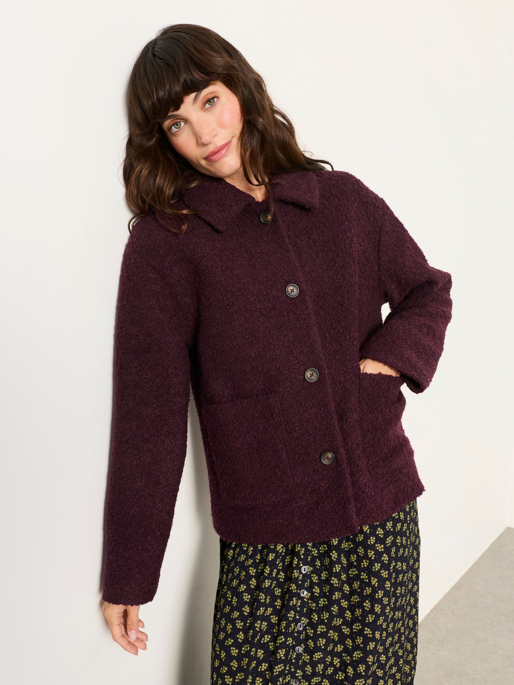 FatFace Faye Plum Purple Jacket