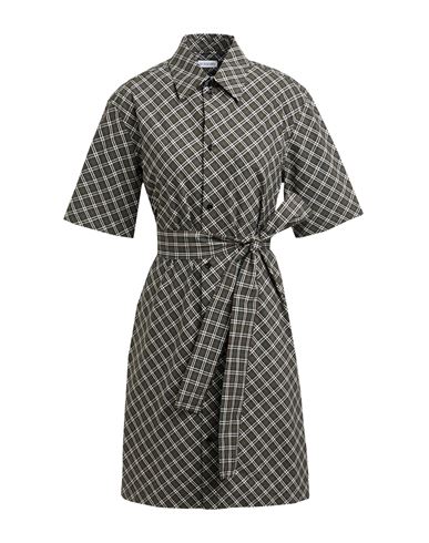 Woman Midi dress Military green Size 0 Cotton