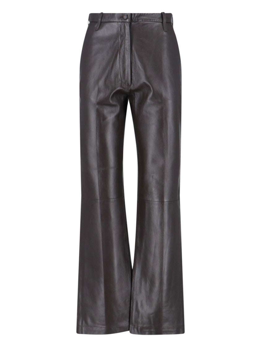 Tailored Brown Trousers With Straight Cut