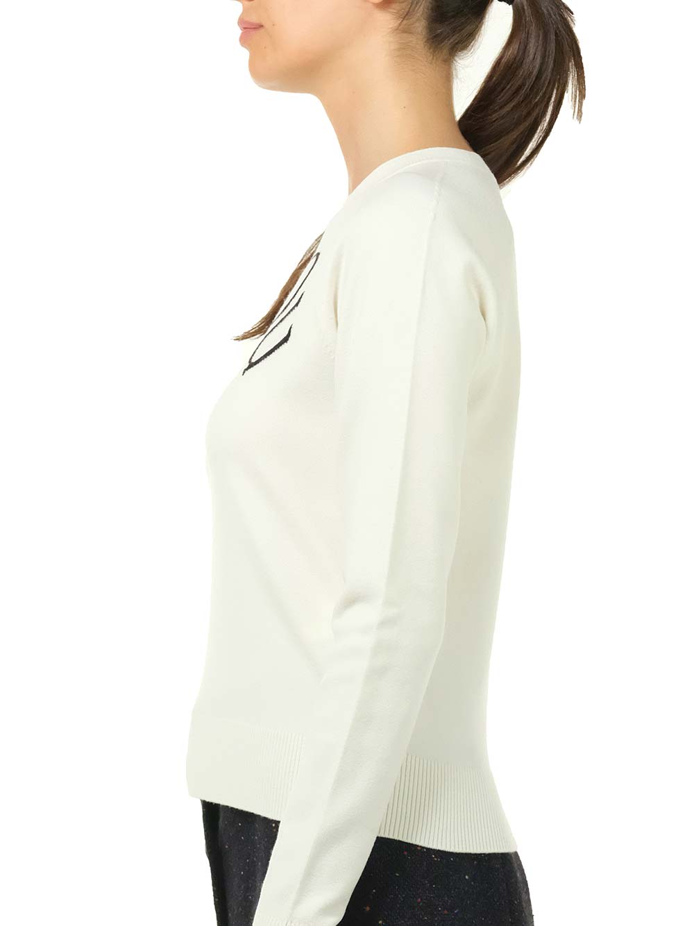 Logo-print jumper - White