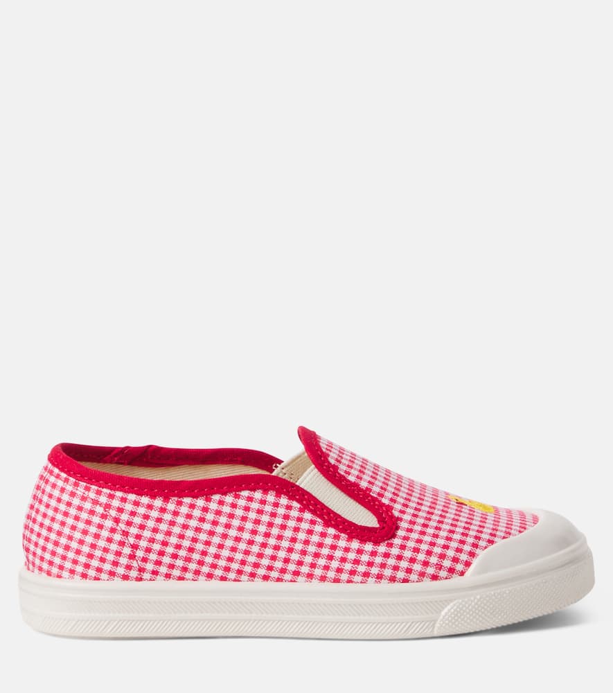 PèPè Checked embroidered slip-on sneakers