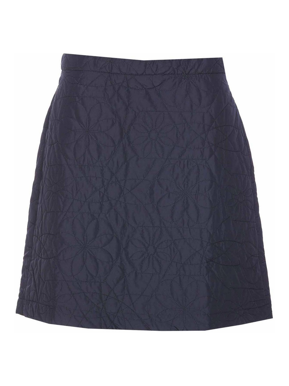 Quilted mini skirt - Blue