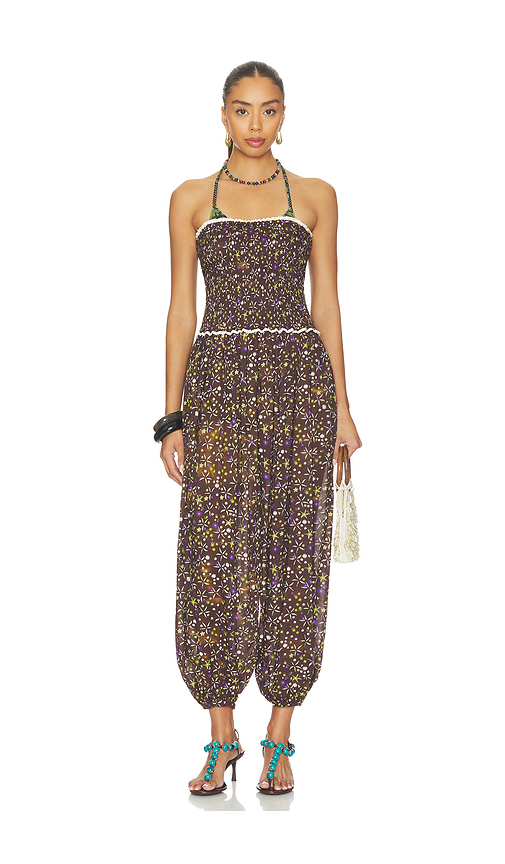 SIEDRES Anais Jumpsuit in Chocolate. XXS. Also in XS, S