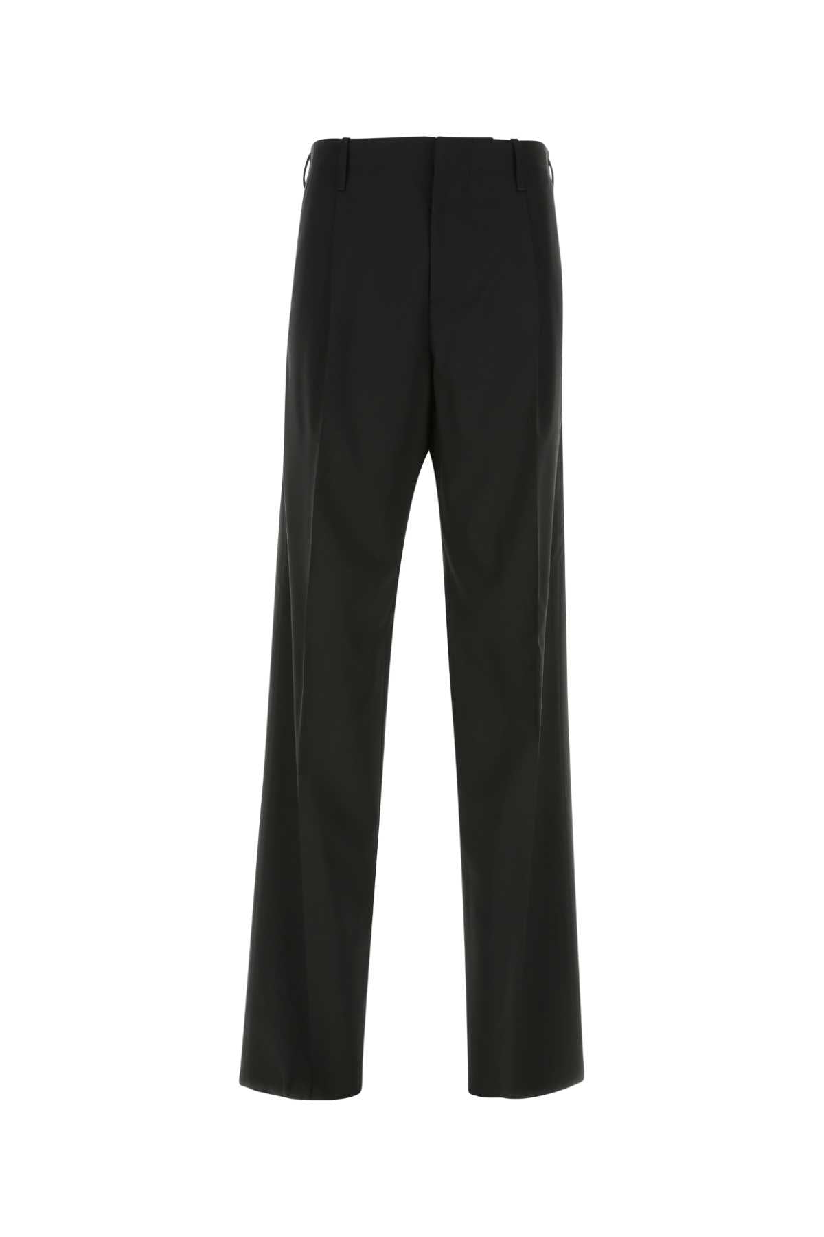 Stretch Wool Trousers — Black