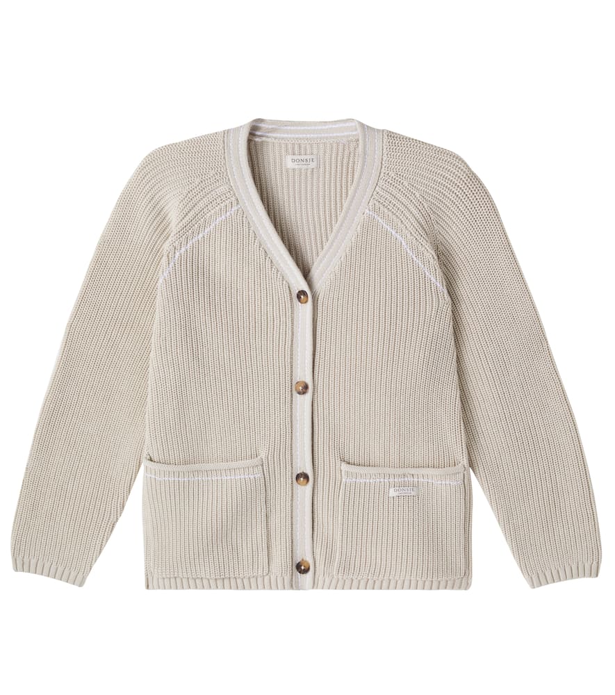 Khalan ribbed-knit cotton cardigan