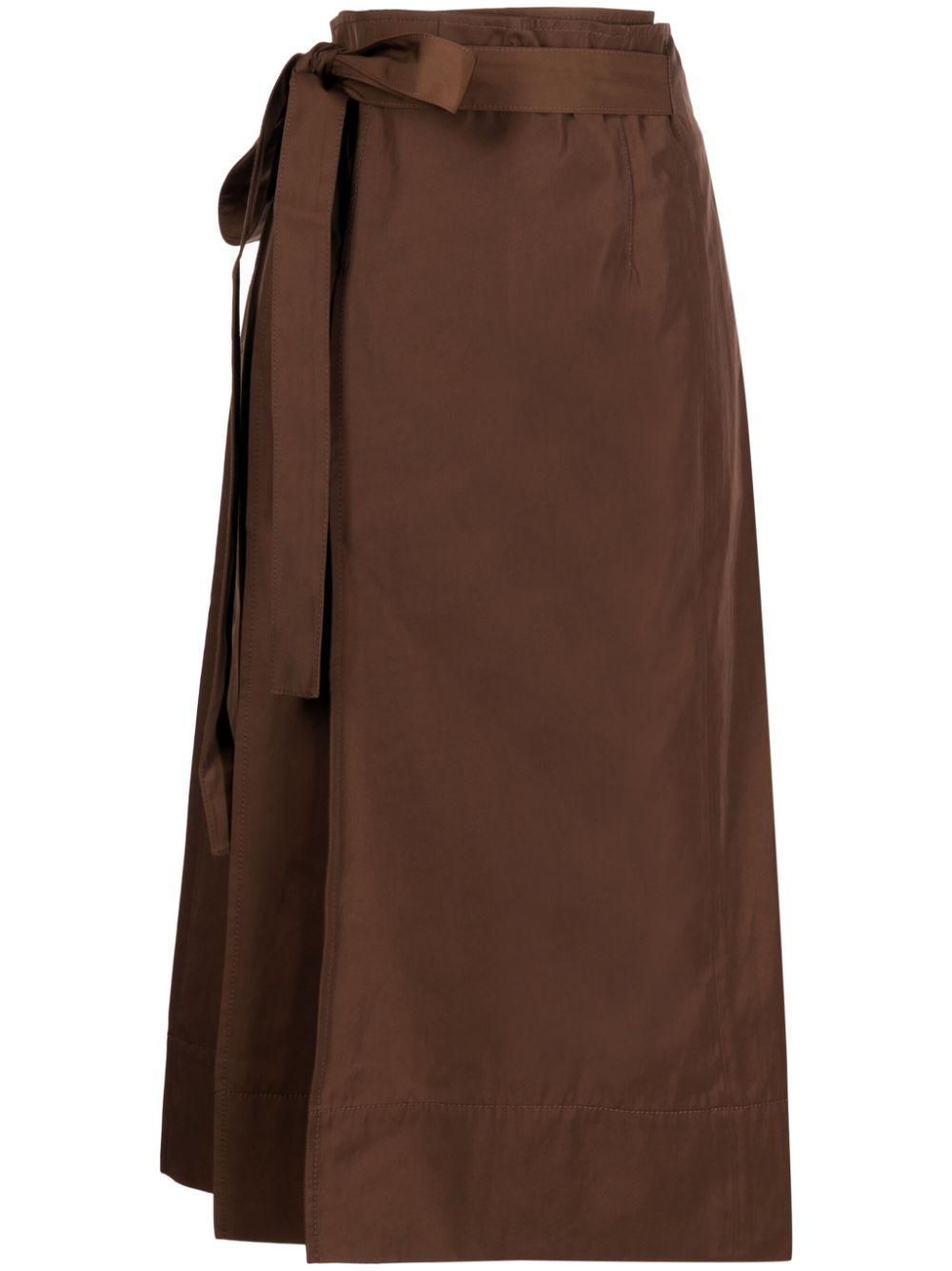 Isra wrap midi skirt - Brown