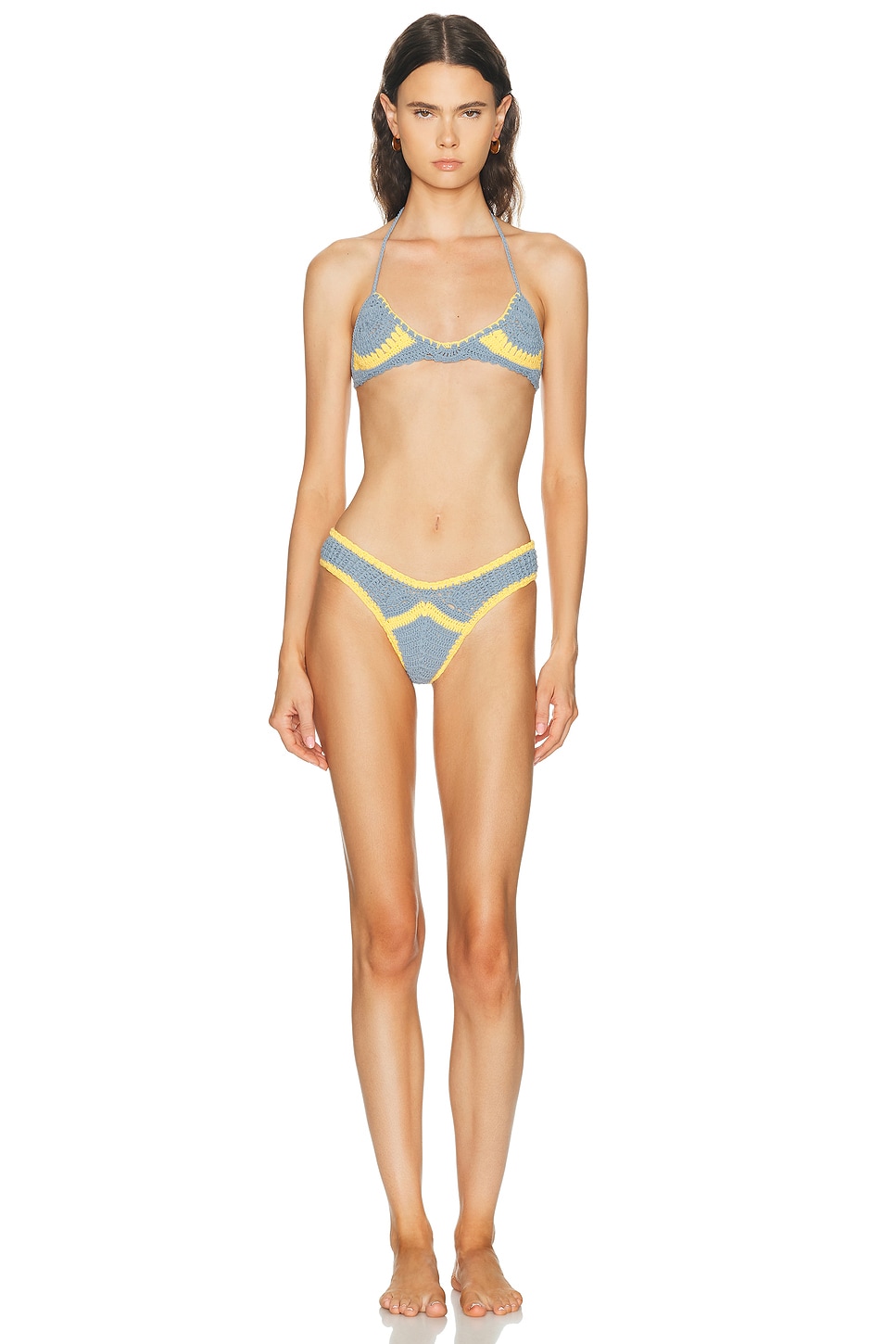 Akoia Swim Sarifa Bikini Set in Agua - Baby Blue. S also in XS