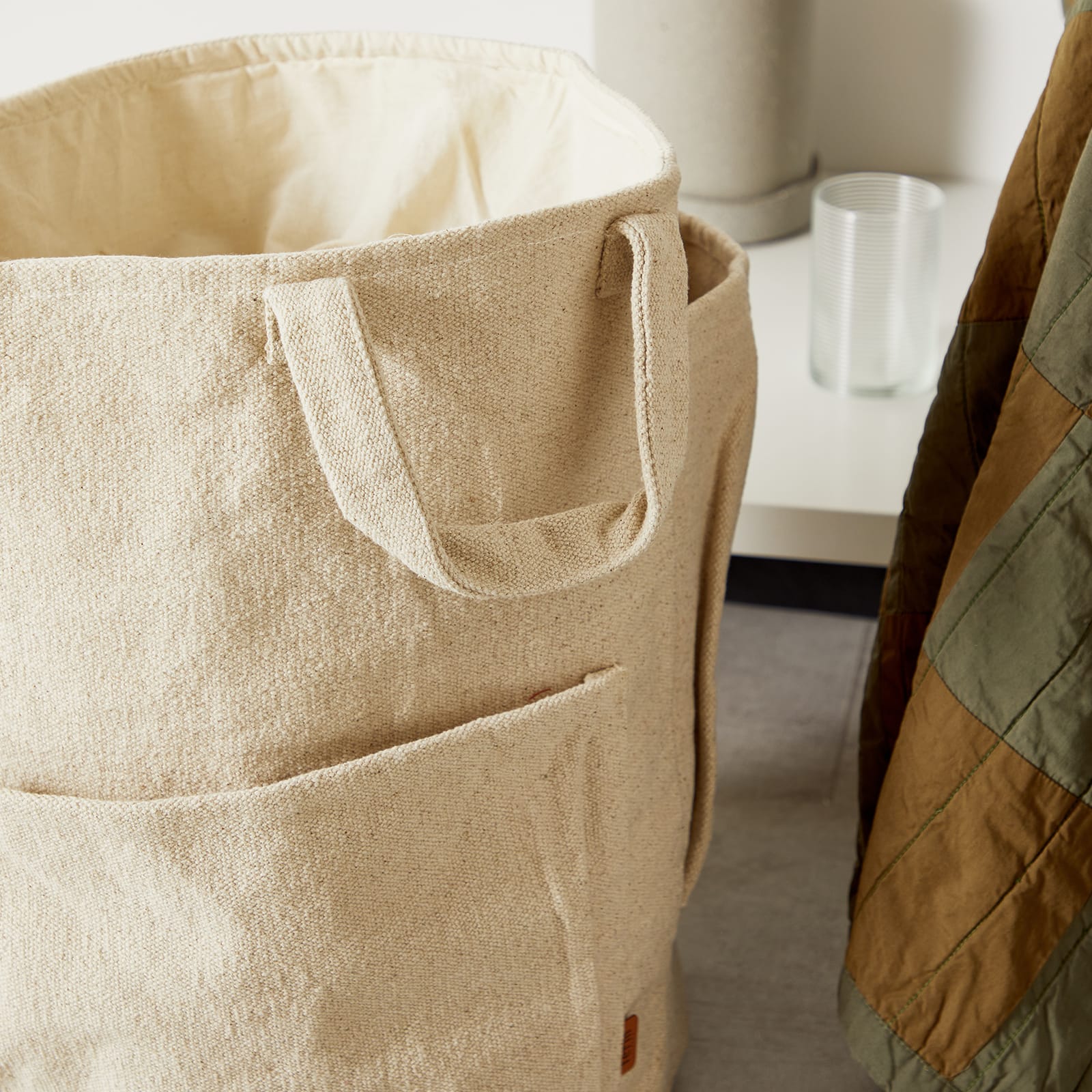 Pocket Storage Bag in Off-White