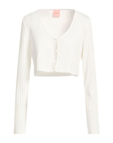 Woman Cardigan White Size 6 Viscose, Polyester, Elastane