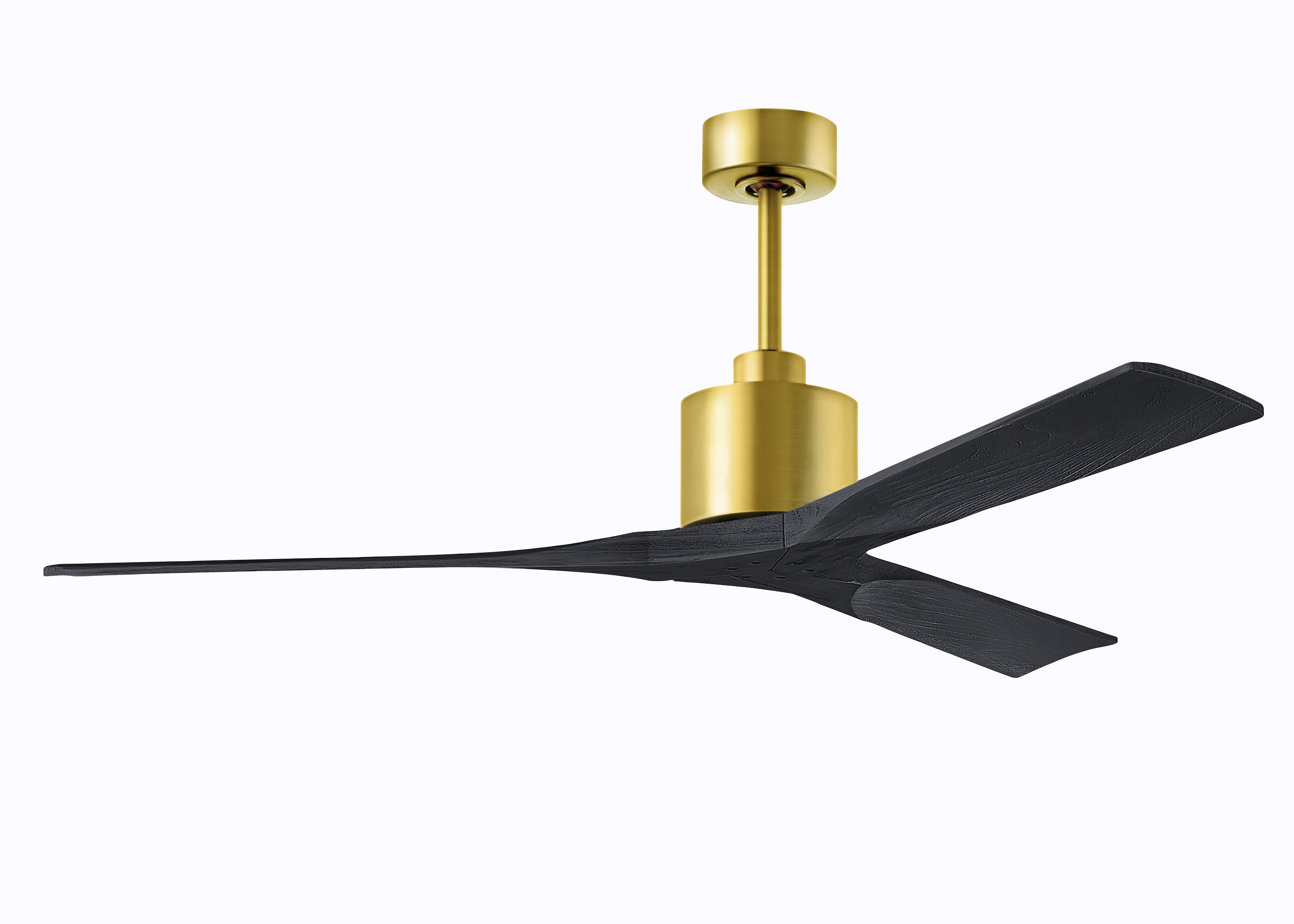 Nan 6-Speed Ceiling Fan in Brushed Brass with Matte Black blade